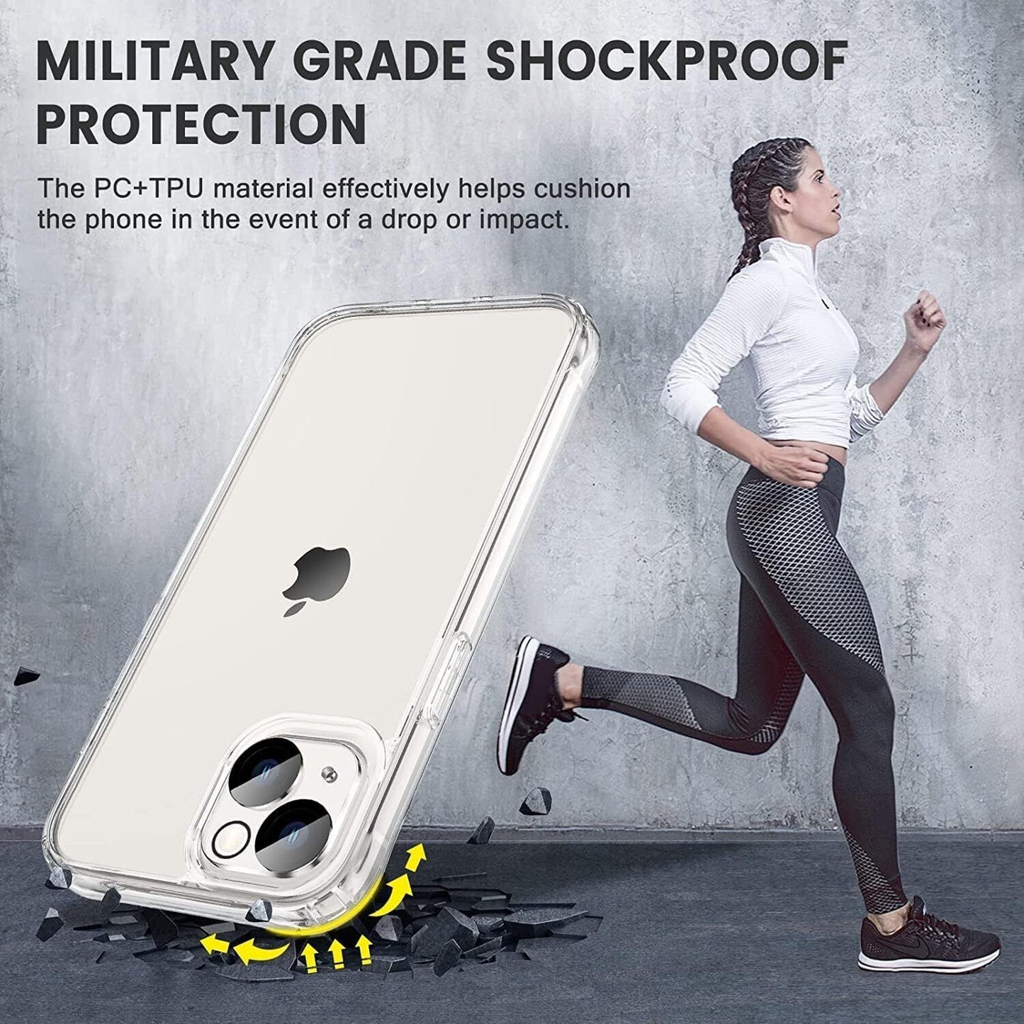 Clear 360 Full Body Case for Iphone 16 15 14 13 12 11 Pro Max XR XS Max 7 8 SE 4